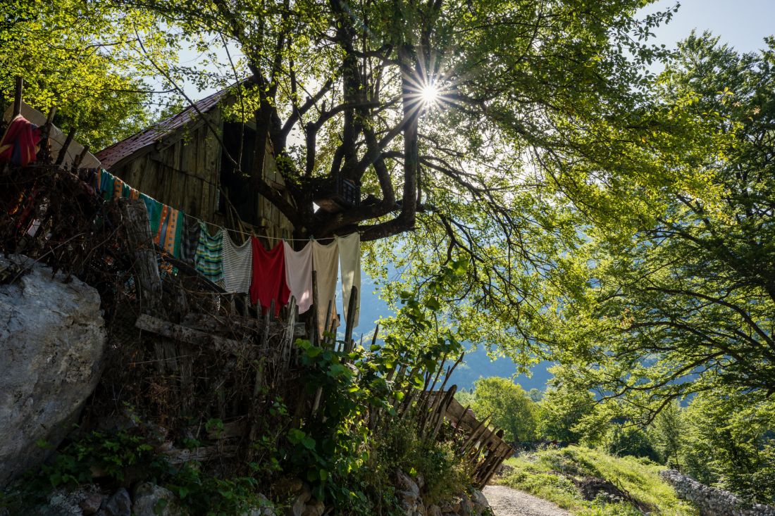 Kouzelné zákoutí ve vesnici.